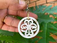 ZONE ARTISANALE Boucles d'oreilles rustiques faites à la main en corne de buffle, forme naturelle, bijoux modernes pour femme, cadeau de Noël, mariage, maison, entreprise