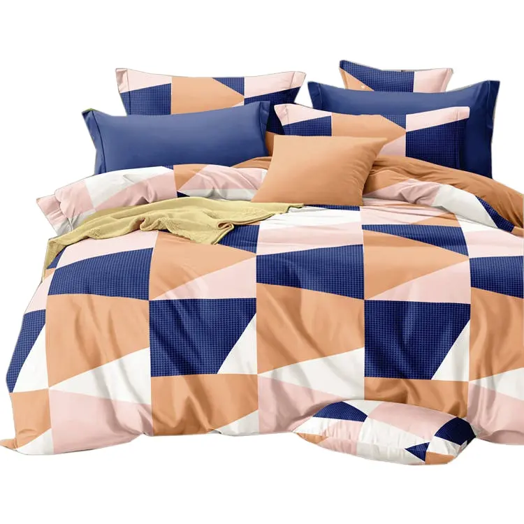 Lençol de cama de microfibra estilo europeu e americano, conjunto para cama em poliéster e lençol de cama popular