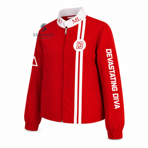 Delta |   Sigma |   Chaqueta de Carreras de Sarga de Algodón Theta Sorority para Mujer, Chaqueta de Motociclismo de Alto Rendimiento, Chaqueta de Motociclista de Alta Velocidad - Product Image 2