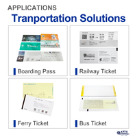Étiquettes thermiques directes OEM haute sensibilité, sans blocage, pour cartes d'embarquement et billets de transport, conformes aux normes IATA, avec code QR pour compagnies aériennes
