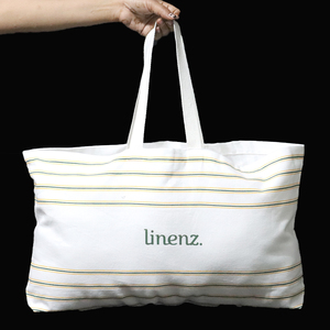 ถุงช้อปปิ้งขนาดใหญ่ทำจากผ้าฝ้ายรีไซเคิล 100% ขนาดตามสั่ง พร้อมโลโก้และขนาดตามสั่งสำหรับขายส่งจากซัพพลายเออร์อินเดีย - Product Image 2