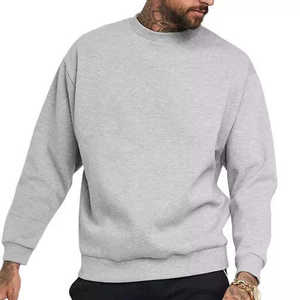 Vêtements de sport pour hommes, sweat-shirt 100% coton pour un séchage rapide, respirant, vêtements de jogging, motif uni - Product Image 1