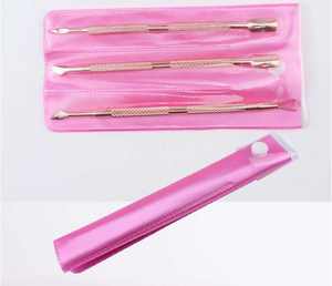 Kit de Herramientas de Manicura DIY de Acero Inoxidable ANAAIF: Empujador de Cutículas, Cortaúñas, Tijeras, Pinzas y Extractor de Cutículas Desechables en Oro Rosa - Product Image 5