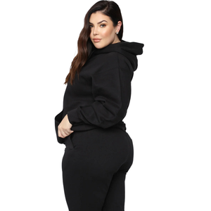 Custom <b>Womens</b> Fleece Hoodie <b>Jogger</b> Set Oversized Hooded Sweatshirt Sweatpants Casual Winter Hoodie Lounge Wear <b>Outfit</b> - Product Image 1