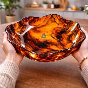 Kitchen & Tabletop Resin Salad Bowl New Design Serving Resin Bowl Handmade Home & Garden <b>Dinnerware</b> Bowls Customization - Product Image 4