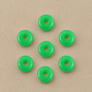 Pendentif en chalcédoine verte chrysoprase lisse en forme de donut de 15 mm, pierre précieuse facettée pour la fabrication de bijoux, guérison par les cristaux, énergie Reiki, collier - Product Image 3