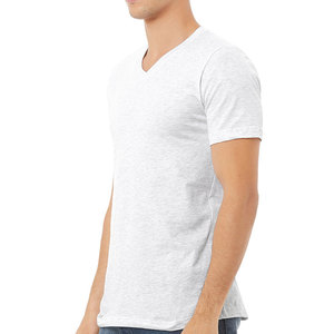 T-shirt de sport uni brodé sur mesure, T-shirt en bambou épais imprimé à l'écran, T-shirt pour homme de marque 100% coton - Product Image 5