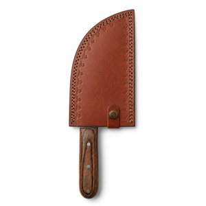 Couteau à hacher traditionnel ambidextre éco-responsable fait main avec lame en acier inoxydable et manche en bois, longueur 8-9,9 pouces - Product Image 4