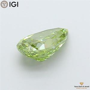 เพชรทรงลูกแพร์ 4.01 กะรัต สีเขียวสดใส ระดับความสะอาด VS2 เพชรเพาะเลี้ยงในห้องปฏิบัติการ CVD พร้อมใบรับรอง IGI สำหรับแหวนแต่งงานที่เป็นเอกลักษณ์ - Product Image 3