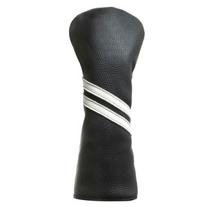 Housse de protection pour tête de club de golf Salva Brown en cuir PU écologique gaufré, couleur unie, pour driver, fairway wood et hybride, 12 pouces - Product Image 2