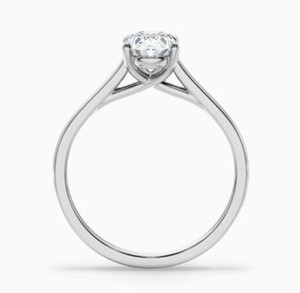 Oval Cut Moissanite Engagement Wedding Anniversary <b>Ring</b> <b>925</b> Sterling <b>Silver</b> 18k Gold Elegant Dainty Minimalist Promise <b>Ring</b> - Product Image 2