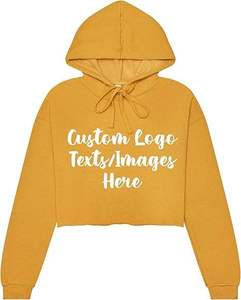 Sudadera Corta con Capucha para Mujer, Corte Holgado, con Puños Acanalados, Tejido de Mezcla de Algodón Suave para Comodidad Diaria - Product Image 1