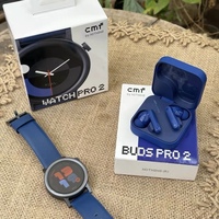 Écouteurs intra-auriculaires TWS Cmf Buds Pro 2 ANC LED Hi-Fi pour 5.2 IPX5 étanches Type-C avec contrôle tactile bleu rouge