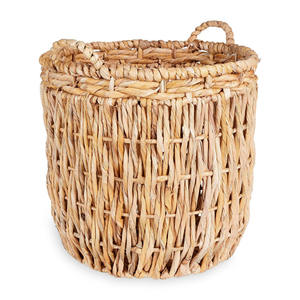 Cestas cilíndricas de jacinto de agua para almacenamiento y decoración, organizador para fiestas navideñas - Product Image 4