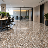 Carreaux de sol extérieurs en céramique terrazzo brillants modernes 600 x 600 mm, isolation thermique, garantie 5 ans, certifiés CE, pour salle, école, centre commercial