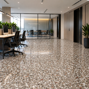 Baldosas de Cerámica Terrazzo Modernas Brillantes de 600 x 600 mm, Aislantes del Calor, para Pisos Exteriores, Garantía de 5 Años, para Habitaciones, Escuelas, Centros Comerciales y Apartamentos - Product Image 5