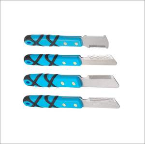 Nouveauté : Kit de couteaux de toilettage professionnels pour animaux de compagnie avec logo personnalisé, manches en bois antidérapants pour terriers ISO - Product Image 3