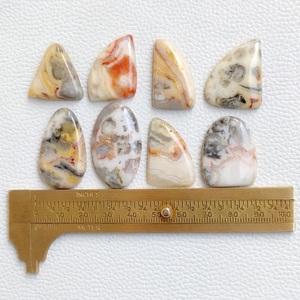 Lot en gros d'agates Crazy Lace, cabochons de tailles et formes variées, qualité commerciale, pierres précieuses naturelles, quantité en vrac - Product Image 2