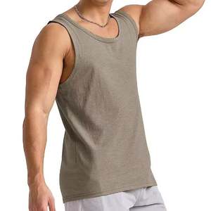 Débardeur de sport pour hommes, style stringer, rayé, noir et bleu, pour fitness et musculation, vente en gros - Product Image 4