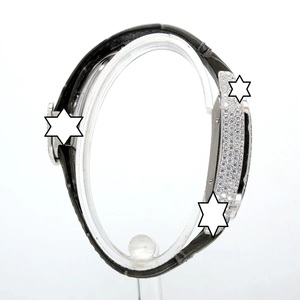 Nuevo Diseño, Reloj de Lujo Hecho a Mano con Correa de Goma, Caja Cuadrada Mecánica, Cierre de Botón, Reloj de Moissanita Unisex con Cristales - Product Image 4