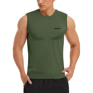 T-shirt sans manches élégant pour homme, coupe ajustée, design moderne, respirant, tenue d'été pour la salle de sport et les occasions décontractées - Product Image 1