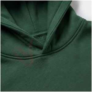 Conjunto Deportivo Unisex Verde, Sudadera con Capucha de Manga Larga, Color Sólido, Algodón, Informal, para Otoño, Corte Regular, con Bolsillos Laterales - Product Image 4