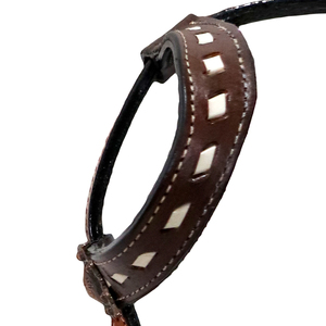 Manaal Enterprises Western Genuine Leather Horse <b>Riding</b> <b>Chaps</b> with Beaded Inlay Adjustable Buckle Closure Standard Pocket - Product Image 5