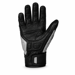 Guantes de Motociclista Negros y Grises de Primera Calidad, Protección Rígida en los Nudillos, Palma de Cuero, Antideslizantes, Pantalla Táctil, Dedos Completos - Product Image 2