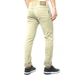 Pantalones Vaqueros de Mezclilla Color Caqui para Hombre, Corte Ajustado, Tela de Algodón Elástica, Estilo Casual, Cómodos para Uso Diario - Product Image 3