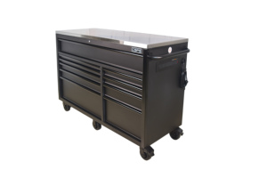 Matte Black Powder Coated Steel 10 <b>Drawer</b> Tool Cabinet Family keywords: for Garage Workshop Storage Use - Product Image 3