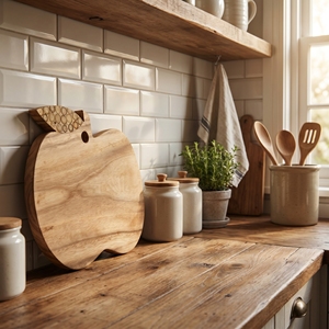 Plateau de service en bois de suar de qualité alimentaire, avec incrustation de bambou blanc, grand format, naturel, non verni, artisanat balinais fait main, cadeau en bois, objet d'art - Product Image 3