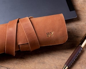 Exclusive Leather Cable Organizer Custom Logo <b>Desk</b> Cord Tidy Earphone Wire Management Wrap Charger Keeper Maker LCO-0078 - Product Image 5