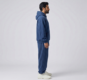 Conjunto Deportivo Oversize para Hombre, Sudadera con Capucha de Hombros Caídos y Pantalones Anchos de Felpa de 500 GSM - Product Image 3