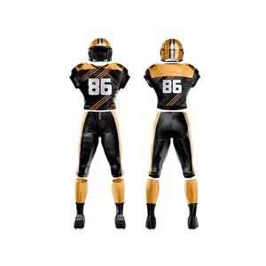 High Quality American Football Jersey Youth Training Uniforms Short Sleeves Plus Size Top Stitched American Football Uniforms - Product Image 4