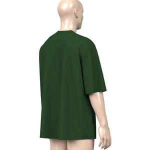 T-shirt en coton 300 GSM épais, tricoté, anti-boulochage, coupe oversize, col rond, délavé à l'acide, style streetwear hip-hop, personnalisable DTG pour homme - Product Image 4