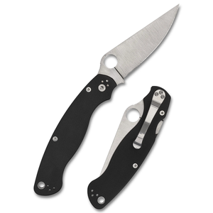Navajas Plegables con Mango Negro, Hoja de Acero Inoxidable con Acabado Satinado, Orificio de Apertura con el Pulgar, Agarre Ergonómico, Clip de Bolsillo y para Actividades al Aire Libre - Product Image 1