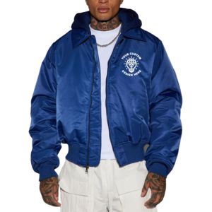 Chaqueta Bomber de Invierno para Hombre, Gruesa, con Logotipo Personalizado, Estilo Piloto Retro MA-1, con Cierre - Product Image 4