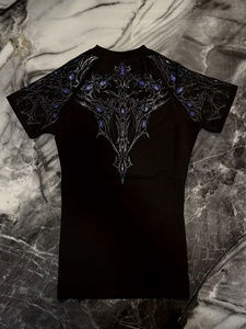Wholesale Dry Fit Gym Compression <b>T</b> <b>Shirt</b> Men Cyber <b>Gothic</b> Sublimated Muscle Fit Workout Tee - Product Image 6