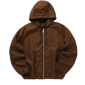 High quality brown windbreaker Custom brand logo <b>jacket</b> Nylon hooded <b>jacket</b> wholesaler Wholesale manufacture <b>jackets</b> - Product Image 2