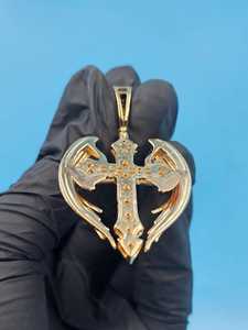 จี้รูปกางเขนแบบคริสครอสสั่งทำพิเศษ สไตล์ฮิปฮอป ประดับเพชรโมอิสซาไนต์ VVS  จี้รูปกางเขนสำหรับคนรักรелиกชัน ของขวัญบาสปิทัม - Product Image 2