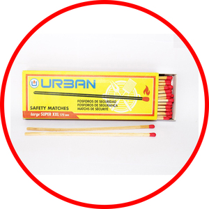 Allumettes de sécurité pour barbecue 290x60x29mm, boîte d'allumettes extra large, bâtonnets longs, flamme puissante, allume-feu pour grillades en extérieur avec impression personnalisée - Product Image 1