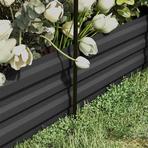Fioriera rialzata grigia 230 cm L x 110 cm P x 110 cm A con gabbia per piante e telo ombreggiante, rete da giardino - Product Image 4