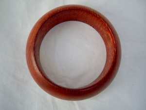 MN Exports Wooden Cuff Bangle <b>Bracelet</b> Classic <b>Red</b> Brown Smooth Finish Unisex Party Christian Jewelry - Product Image 5