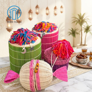 Elegant Luxury Handmade Rattan Gergean <b>Candy</b> Holder for Ramadan and Eid Arabic Festival Decoration Made in Vietnam - Product Image 1