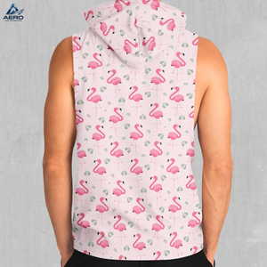 Nouveauté 2026 – Service OEM/ODM – Sweat à capuche sans manches rose et blanc fait main au design unique – Produit très demandé pour l'extérieur - Product Image 3