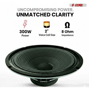 Altoparlante per Chitarra 5Core 12 Pollici 300W 8Ohm/16Ohm Magnete 40Oz Bobina 2 Pollici Driver per Amplificatore - Product Image 3