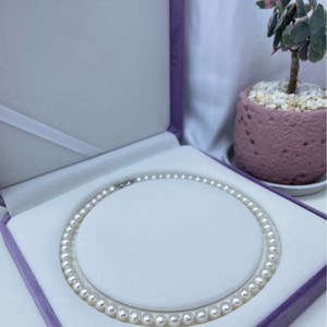 Promotion spéciale Fête des Mères : Collier de perles d'eau douce de 7-8 mm, lumière intense, micro-défauts, perle de Zhuji, cadeau parfait, collier non central - Product Image 1