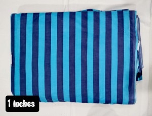Tissu léger et respirant 100% coton imprimé à rayures de 1 pouce pour vêtements d'été pour filles, chemises et robes - Product Image 2