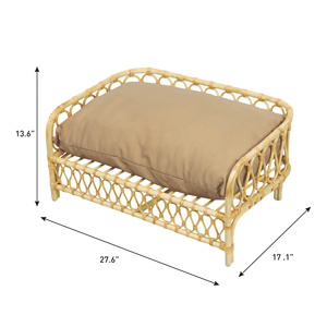 Rattan beautiful pet bed made in Vietnam with many colors and wholesale sales - Product Image 3