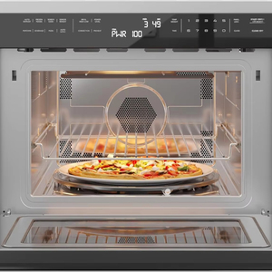 24 Inch Built-in Convection Oven and Microwave Combination with Broil, Soft Close Door, 1000 Watt <b>Power</b>, Stainless Steel Finish - Product Image 1